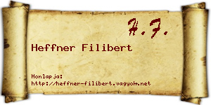 Heffner Filibert névjegykártya